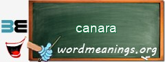 WordMeaning blackboard for canara